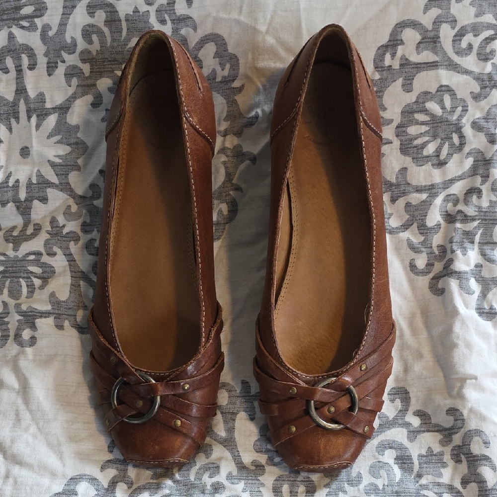 Frye Brown Leather Women's Loafers